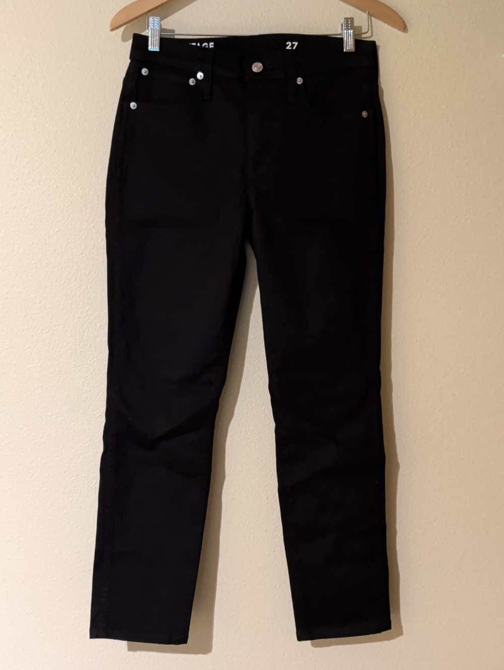 NWT J. Crew Vintage Straight Jeans In Black Size 27